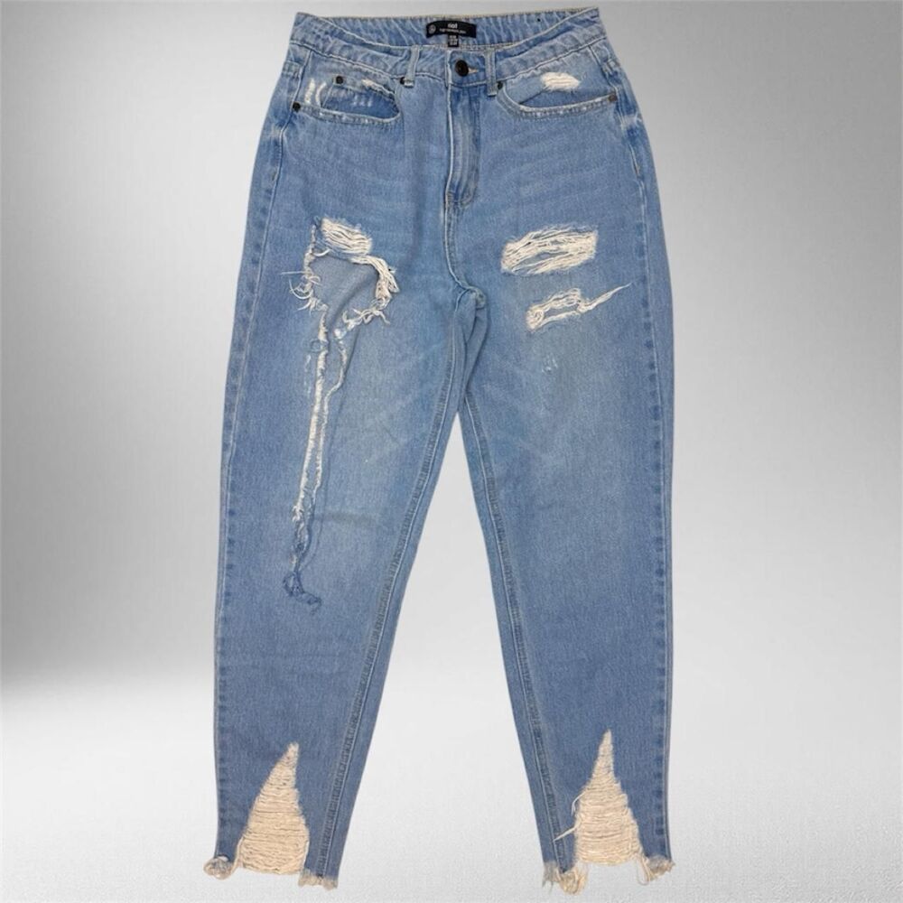Missguided Riot High Rise Distressed Mom Jeans – Size 4R